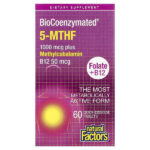 BioCoenzymated®, фолат и витамин B12, 60 быстрорастворимых таблеток — Natural Factors
