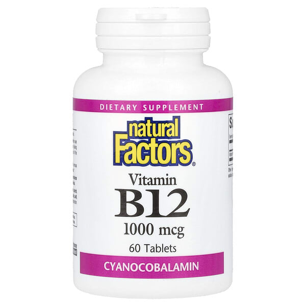 nfs01245_v_32.jpg витамин B12, 1000 мкг, 60 таблеток — Natural Factors