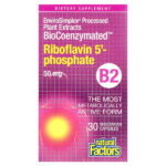 BioCoenzymated™, B2, рибофлавин 5'-фосфат, 50 мг, 30 вегетарианских капсул — Natural Factors