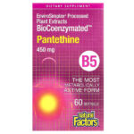 BioCoenzymated, B5, пантетин, 450 мг, 60 капсул — Natural Factors
