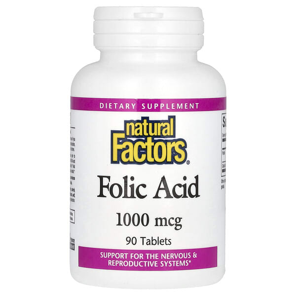 nfs01270_v_56.jpg фолиевая кислота, 1000 мкг, 90 таблеток — Natural Factors