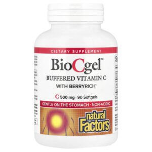 BioCgel™, буферизованный витамин C с BerryRich®, 90 мягких таблеток — Natural Factors