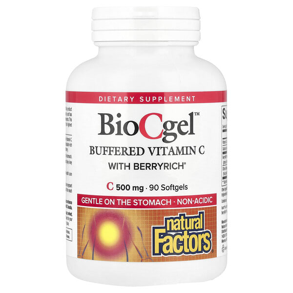 nfs01353_v_51.jpg BioCgel™, буферизованный витамин C с BerryRich®, 90 мягких таблеток — Natural Factors