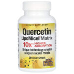 Quercetin LipoMicel Matrix, 250 мг, 30 мягких таблеток — Natural Factors