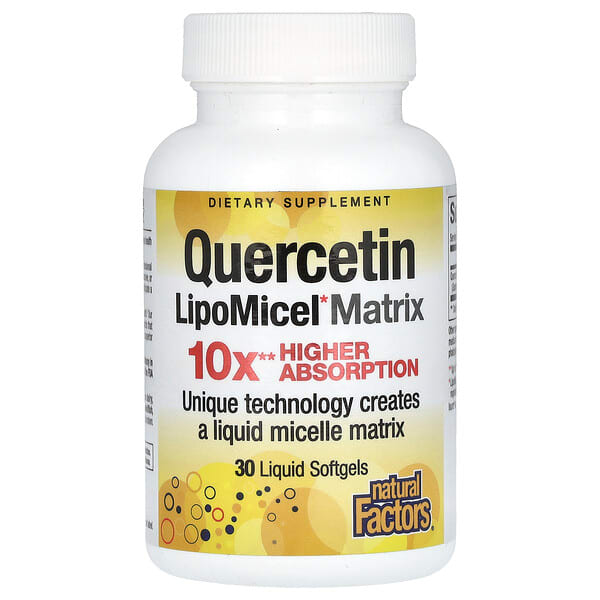 nfs01379_v_24.jpg Quercetin LipoMicel Matrix, 250 мг, 30 мягких таблеток — Natural Factors