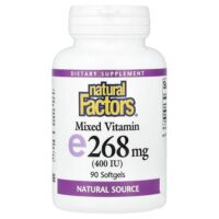 Смешанный витамин E, 268 мг (400 МЕ), 90 мягких таблеток — Natural Factors