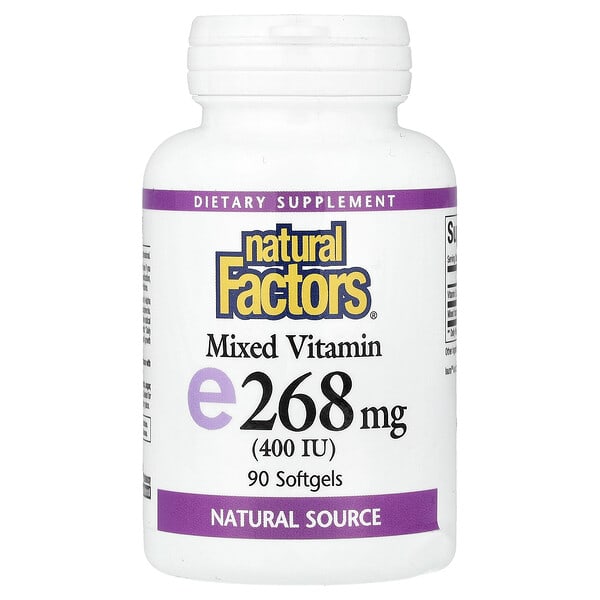 nfs01421_v_24.jpg Смешанный витамин E, 268 мг (400 МЕ), 90 мягких таблеток — Natural Factors