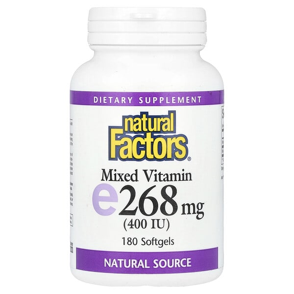 nfs01422_v_28.jpg смешанный витамин E, 268 мг (400 МЕ), 180 мягких таблеток — Natural Factors