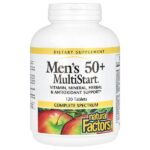 MultiStart, мультивитамины для мужчин старше 50 лет, 120 таблеток — Natural Factors