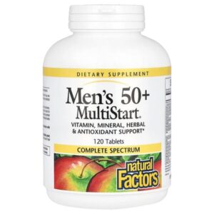 MultiStart, мультивитамины для мужчин старше 50 лет, 120 таблеток — Natural Factors