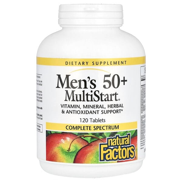 nfs01573_v_38.jpg MultiStart, мультивитамины для мужчин старше 50 лет, 120 таблеток — Natural Factors