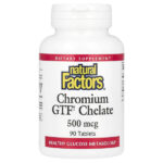 хелат хрома ФТГ, 500 мкг, 90 таблеток — Natural Factors