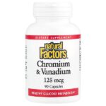 хром и ванадий, 125 мкг, 90 капсул — Natural Factors