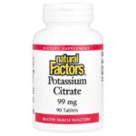 цитрат калия, 99 мг, 90 таблеток — Natural Factors
