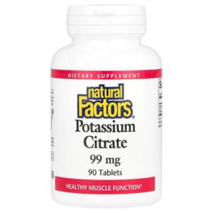 цитрат калия, 99 мг, 90 таблеток — Natural Factors