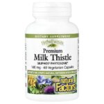Herbal Factors®, расторопша высшего качества, 160 мг, 60 вегетарианских капсул — Natural Factors