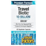 Travel Biotic, BB536, 10 млрд КОЕ, 60 вегетарианских капсул — Natural Factors