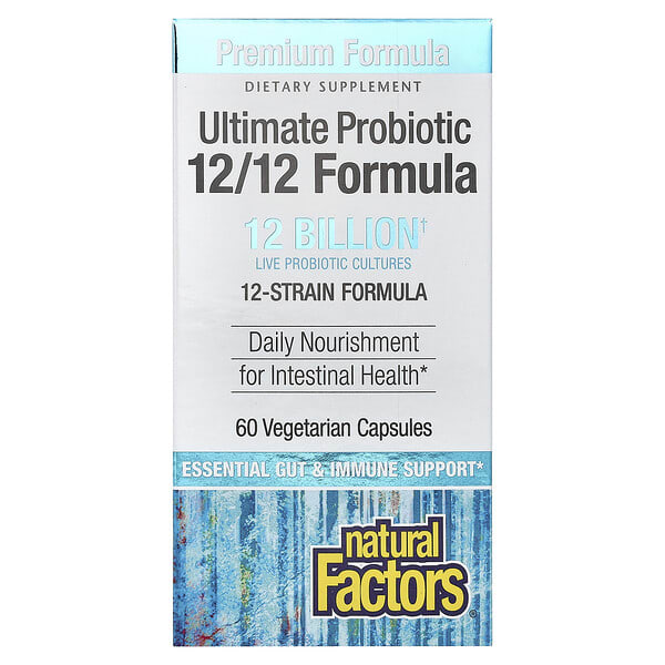 nfs01847_v_52.jpg Ultimate Probiotic, формула 12/12, 12 млрд, 60 вегетарианских капсул — Natural Factors