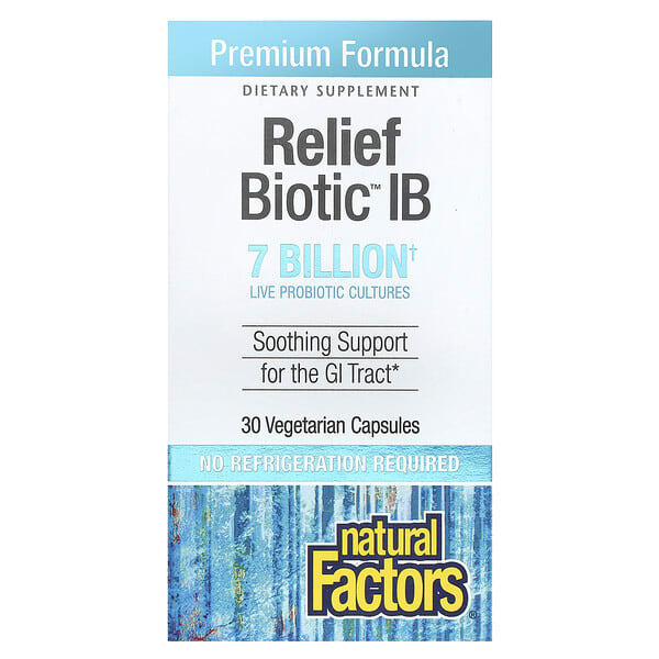 nfs01861_v_49.jpg ReliefBiotic™ IB, 7 млрд, 30 вегетарианских капсул — Natural Factors