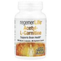 RegenerLife®, ацетил-L-карнитин, 90 вегетарианских капсул (500 мг на капсулу) — Natural Factors