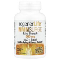 RegenerLife®, NMN Surge, 500 мг, 30 вегетарианских капсул — Natural Factors