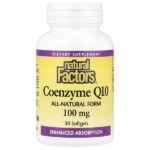 коэнзим Q10, 100 мг, 30 капсул — Natural Factors