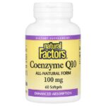 коэнзим Q10, 100 мг, 60 капсул — Natural Factors