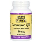 коэнзим Q10, 50 мг, 120 капсул — Natural Factors