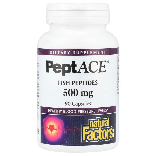 nfs02085_v_44.jpg PeptACE, рыбные пептиды, 500 мг, 90 капсул — Natural Factors