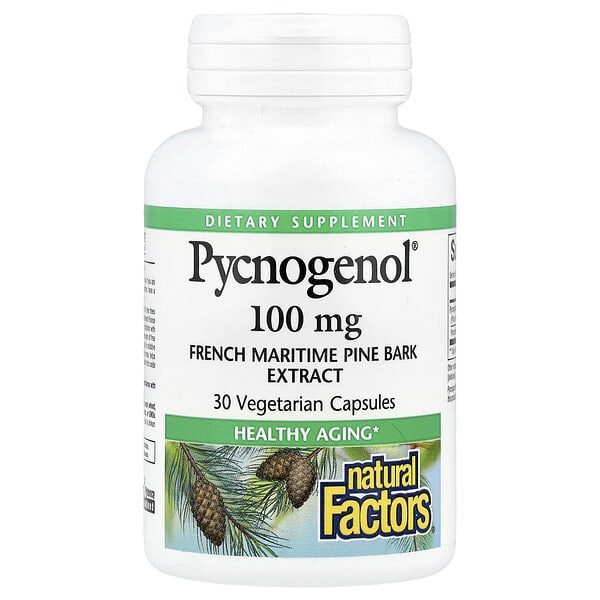 nfs02091_v_40.jpg Pycnogenol®, 100 мг, 30 вегетарианских капсул — Natural Factors
