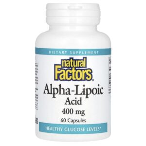 альфа-липоевая кислота, 400 мг, 60 капсул — Natural Factors