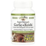 GarlicRich®, суперсильный чеснок и рейши, 120 вегетарианских капсул с отсроченным высвобождением — Natural Factors