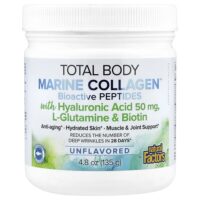 Total Body Marine Collagen™, биоактивные пептиды, без добавок, 135 г (4,8 унции) — Natural Factors