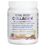 Total Body Collagen, биоактивные пептиды, апельсин, 500 г (1 фунт 1 унция) — Natural Factors