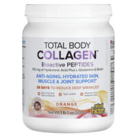 Total Body Collagen, биоактивные пептиды, апельсин, 500 г (1 фунт 1 унция) — Natural Factors