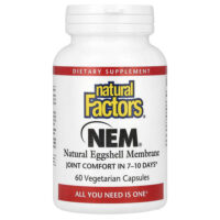 NEM, натуральная оболочка из яичной скорлупы, 60 вегетарианских капсул — Natural Factors