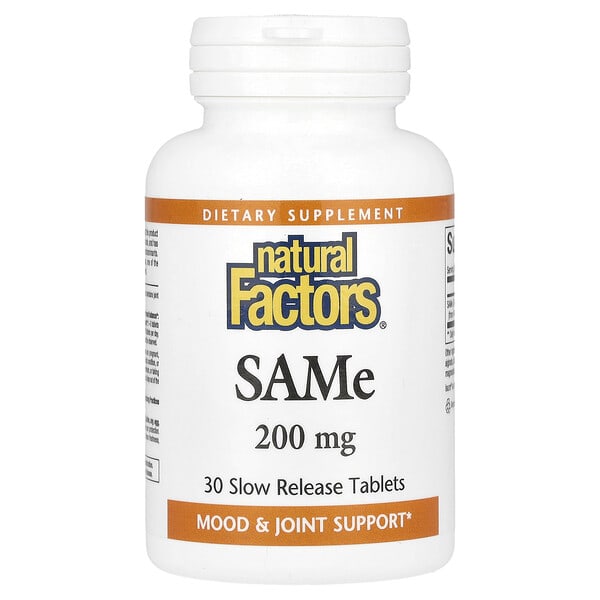 nfs02707_v_30.jpg SAMe, 200 мг, 30 таблеток медленного высвобождения — Natural Factors