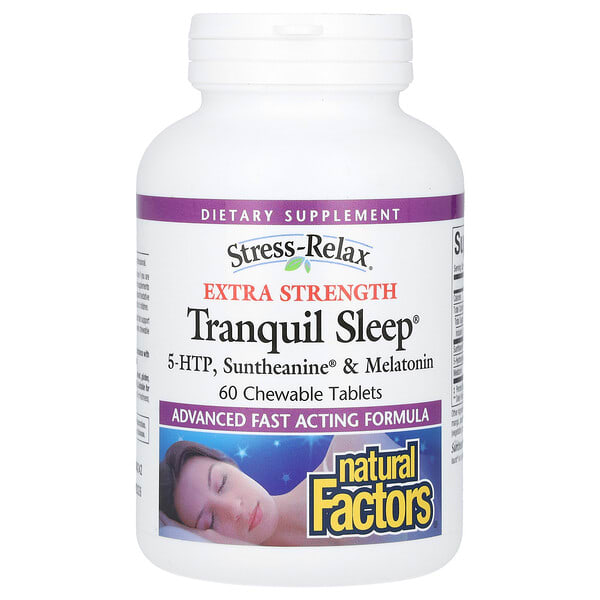nfs02849_v_34.jpg Stress-Relax, Tranquil Sleep, добавка для здорового сна, 60 жевательных таблеток — Natural Factors