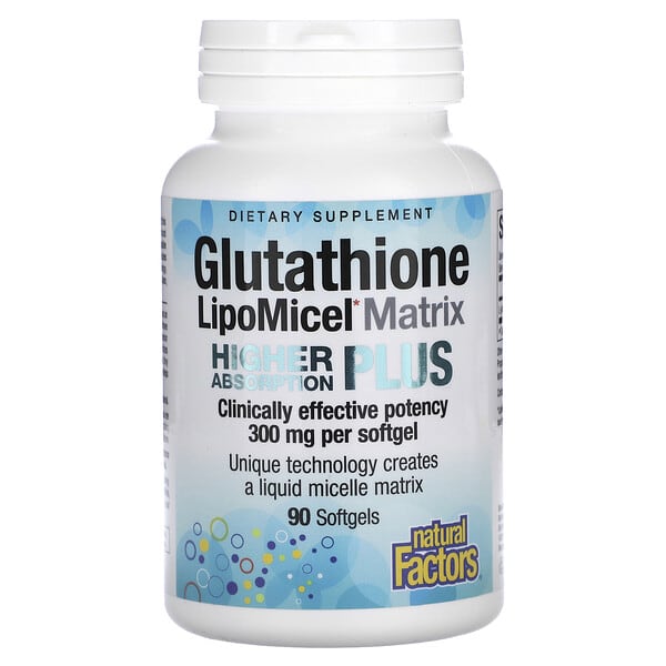 nfs02861_v_8.jpg LipoMicel Matrix, глутатион, 300 мг, 90 капсул — Natural Factors