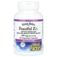Stress-Relax®, ZZZ для спокойствия, 60 вегетарианских капсул (250 мг на капсулу) — Natural Factors