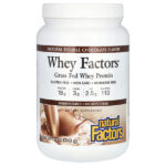 Whey Factors®, сывороточный протеин травяного откорма, натуральный двойной шоколад, 340 г (12 унций) — Natural Factors