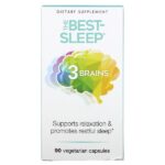 3 Brains, The Best-Sleep, 90 вегетарианских капсул — Natural Factors