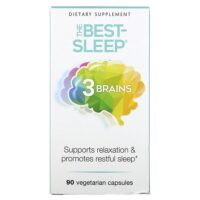 3 Brains, The Best-Sleep, 90 вегетарианских капсул — Natural Factors