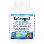 Rx Omega-3, омега-3, 1260 мг, 120 капсул (630 мг в 1 капсуле) — Natural Factors