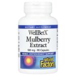 WellBetX, экстракт шелковицы, 100 мг, 90 капсул — Natural Factors