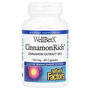 WellBetX®, CinnamonRich®, 150 мг, 60 капсул — Natural Factors
