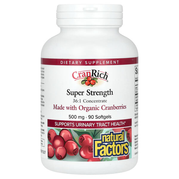 nfs04514_v_37.jpg CranRich, Super Strength, 500 мг, 90 капсул — Natural Factors