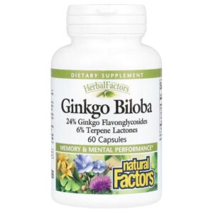 HerbalFactors®, гинкго билоба, 60 капсул — Natural Factors