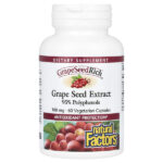 GrapeSeedRich, экстракт виноградных косточек, 100 мг, 60 вегетарианских капсул — Natural Factors