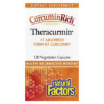 CurcuminRich, Theracurmin, куркумин, 30 мг, 120 вегетарианских капсул — Natural Factors